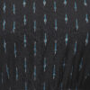 Charcoal Black Ikat handloom cotton hi-low dress for women and girls with puff sleeves and huge flare