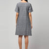 Slate Grey Pochampally Handloom cotton shift dress with Ikat pattern and functional two pockets.