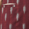 Rosewood maroon Ekat cotton shift dress with pocket for women by Abravi handloom fashion.