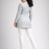 Elegant women fashion jacket in Ikat handloom using Indian textiles by Abravi India.