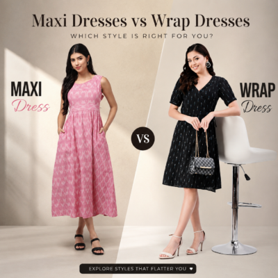 Maxi dress vs wrap dress — confused which to pick? Compare comfort, style, summer wear and body type fit to choose the perfect dress for you.Maxi Dress vs Wrap Dress, maxi dress or wrap dress for summer